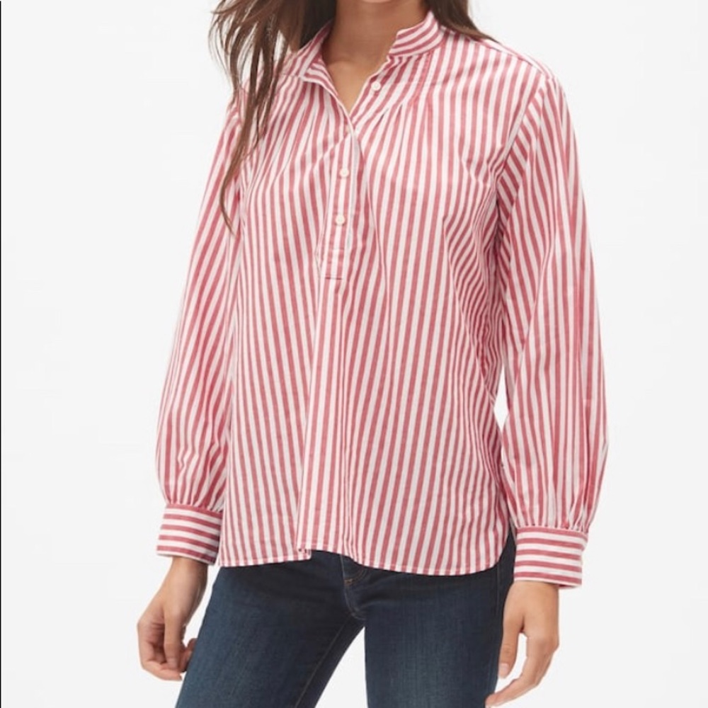 Red and white striped shirt